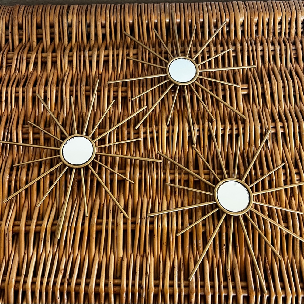 Gold Sunburst Accent Mirror - Decorative Wall Mirror - Picture 2 of 4